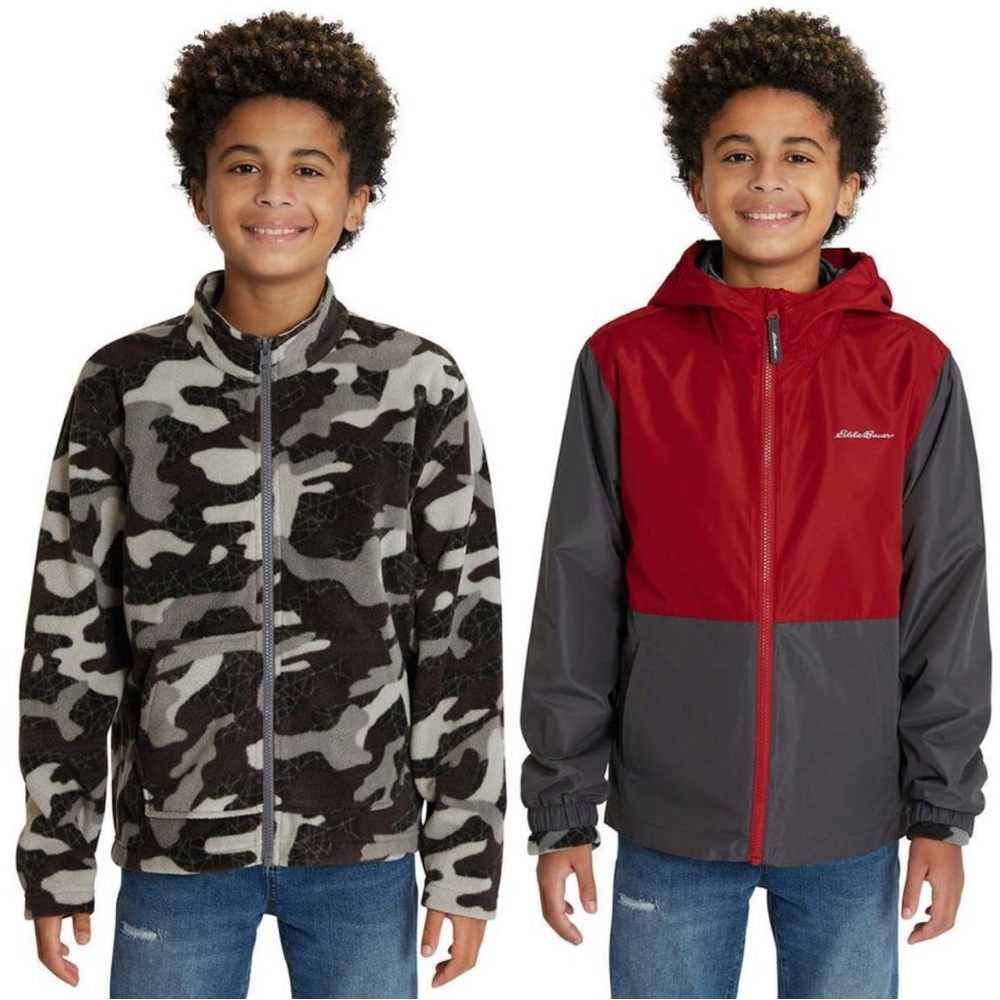 Eddie Bauer Boys Rain resistant shell and fleece - 2 piece 10/12 - Picture 2 of 10